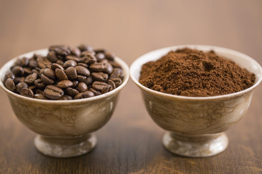 coffee as beans milled